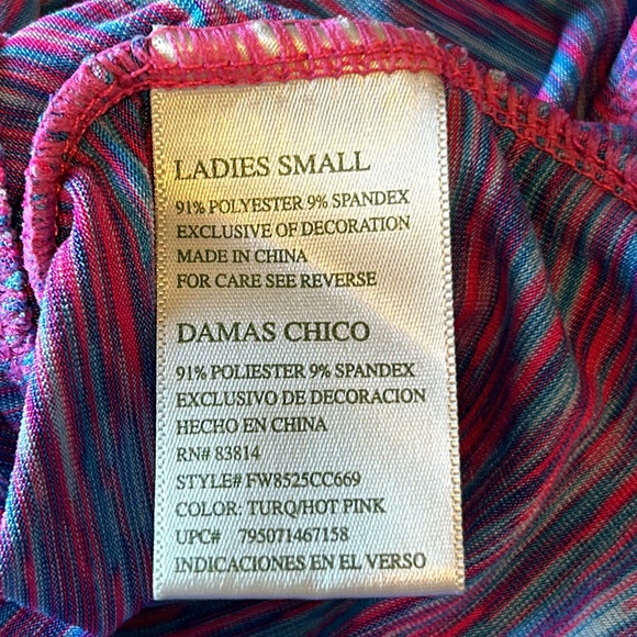 Tangerine razorback Turquoise/hot pink with reflective top front strips size XS - Picture 6 of 14